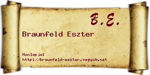 Braunfeld Eszter névjegykártya